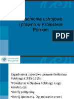 Zagadnienia Ustrojowo-Prawne Królestwa Polskiego (1815-1915)