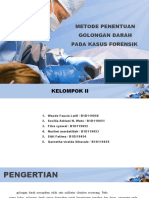 Metode Penentuan Golongan Darah Pada Kasus Forensik - Kel. 2