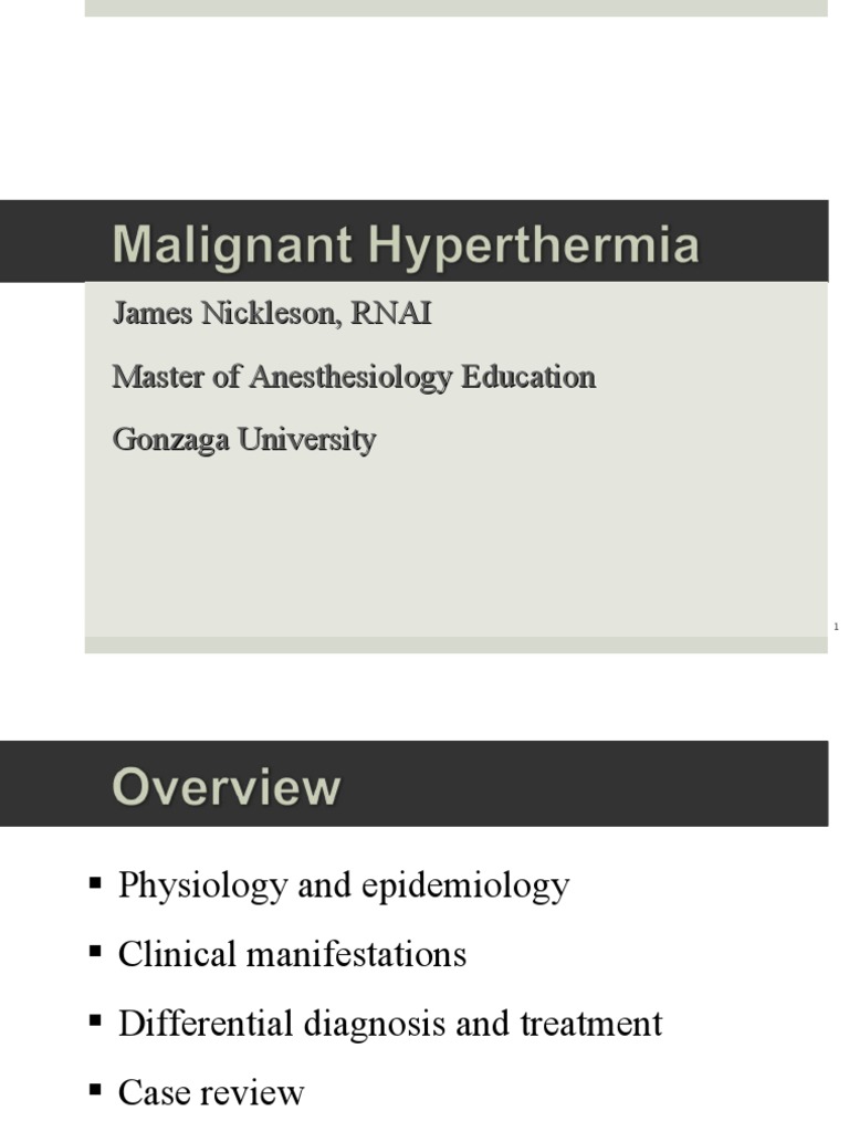 A Comprehensive Review of Malignant Hyperthermia: Pathophysiology ...