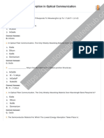 25 Question Set For Absorption in Optical Communication