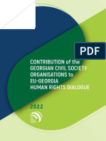 Contribution of the Georgian civil society organizations to the EU-Georgia human rights dialogue