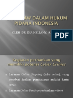 Ppt Kapita Selekta Pidana b ( Cyber Law Dalam Hukum Pidana Indonesia)