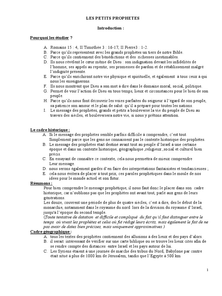 Étude des Petits Prophètes Bibliques | PDF | Livres des Rois | Jonas