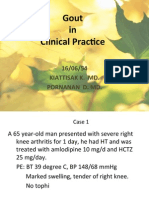 Gout in Clinical Prac - Ce: 16/06/54 Kiattisak K. Md. Pornanan D. MD