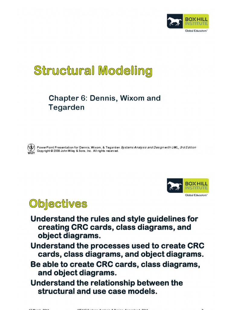 ICT117 Week08 Structural Modelling S | PDF