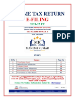 Income Tax Return E-Filing 2021-22 FY - Manesh Kumar E