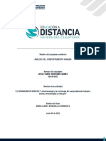 3.2 ORGANIZADOR GRÁFICO "La Antropología y La Sociología Del Comportamiento Humano Teorías, Metodologías y Enfoques"