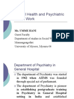 Mental Health and Psychiatric Social Work