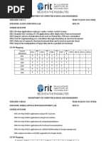 Department of Computer Science and Engineering SUB - CODE: CS8711 YEAR: IV (2020-2021 ODD) Sub - Name: Cloud Computing Lab Sem: Vii Course Outcome