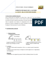 PC 5ème - L11 - Dilattion Des Solides