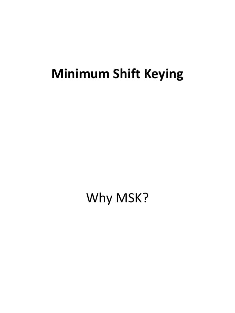 Understanding Minimum Shift Keying | PDF | Phase (Waves) | Modulation