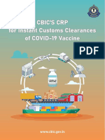 CBIC CRP For Instant Customs Clearances of Vaccine