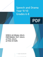 Speech and Drama Year 9/10 Grades 6-8