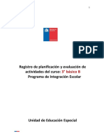 Planificación y evaluación PIE 3° básico B