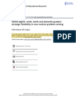 Gifted Eighth, Ninth, Tenth and Eleventh Graders' Strategic Flexibility in Non-Routine Problem Solving