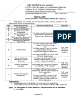 Adhoc Faculty Recrutiement Notification - AY - 2022-23