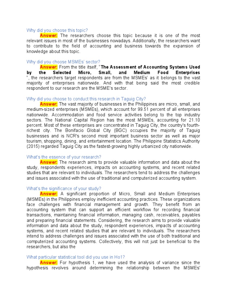 Defense Questions | PDF | Survey Methodology | Statistics
