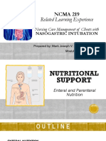 RLE Nutritional Support NGT Feeding