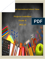 Projects Guidelines Grade X 2022-23: Billabong High International School, Thane