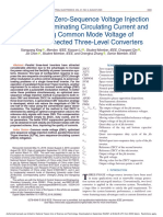 An Optimized Zero-Sequence Voltage Injection Method For Eliminating Circulating Current and Reducing Common Mode Voltage of Parallel-Connected Three-Level Converters