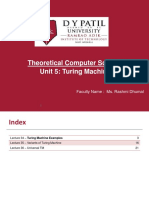 Theoretical Computer Science: Turing Machine Examples and Variants