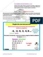 Regla y Expresión Algebraica de Una Sucesión