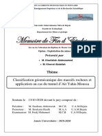 Classification Géomécanique Des Massifs Rocheux Et Application Au Cas Du Tunnel D'ait Yahia Moussa