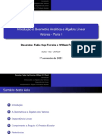 Introdução à Álgebra Linear e Geometria Analítica