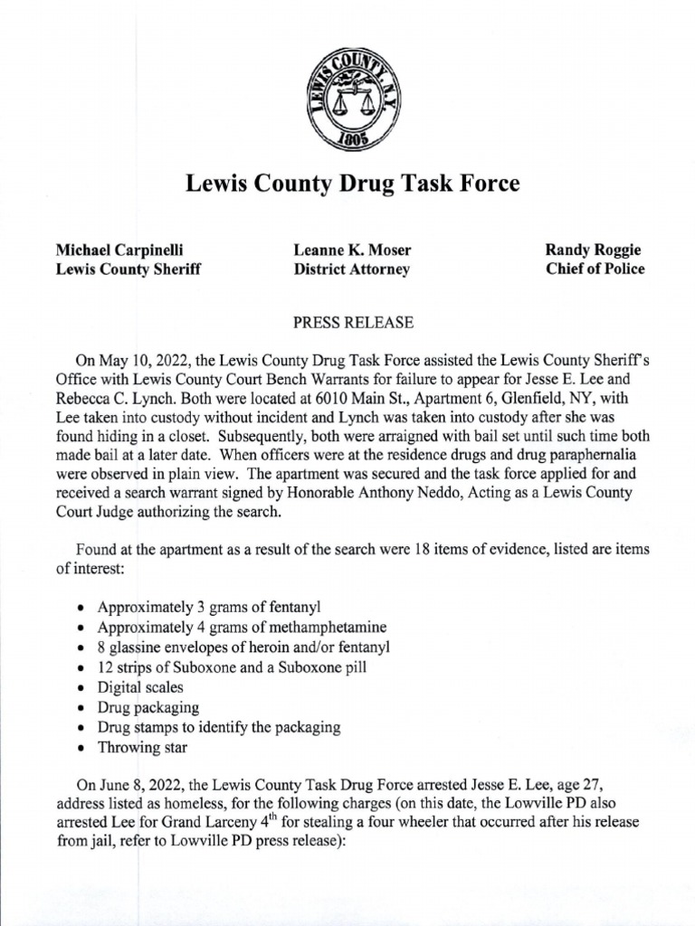 Lewis County Drug Task Force June 28, 2022 | PDF
