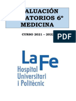 Evaluación Rotatorios 6º Medicina La Fe