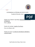 La Traducción Subordinada (Subtitulado y Contenido Digital)