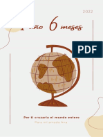 Documento A4 Carátula de Asignatura Historia Dibujo Globo Terraqueo Marron y Gris