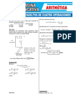 Ejercicios Resueltos de Cuatro Operaciones 2022