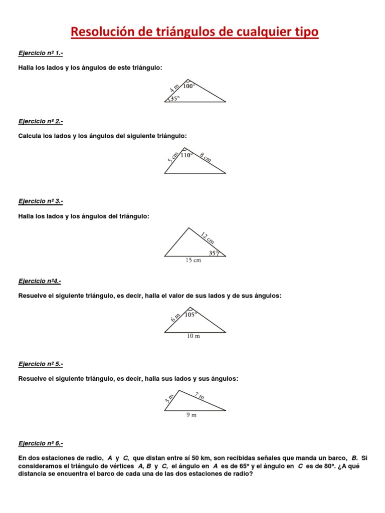 Resolucion de Triangulos Cualesquiera Triángulo Espacio