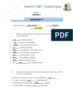 Instituto Superior C C Technologies: Assignment #1