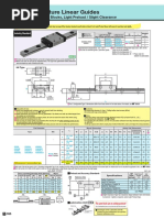 Miniature Linear Guides: Standard Blocks, Light Preload / Slight Clearance