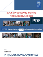 SCORE Productivity Training Addis Ababa, Ethiopia: - Sustaining Competitive and Responsible Enterprises