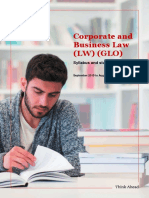 Corporate and Business Law (LW) (GLO) : Syllabus and Study Guide
