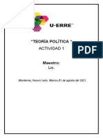 Act 1 Parcial 3 - Teoría Politica