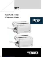 Plain Paper Copier Operator S Manual: The Document Business Class