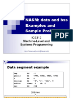 NASM: Data and Bss Examples and Sample Problems: Machine-Level and Systems Programming