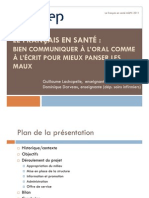 613 - Le Français en Santé: Bien Communiquer Pour Mieux Panser Les Maux