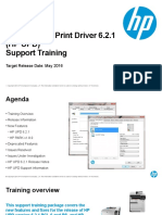 HP Universal Print Driver 6.2.1 (HP Upd) Support Training: Target Release Date: May 2016