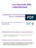 Seminario Inmunología Componentes y Funciones de SI 2022 PARTE 1