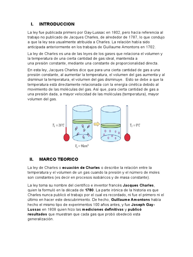 Ley de Charles: Fórmulas y Ejemplos | PDF | Gases | Ciencias fisicas