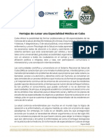 Ventajas de Cursar Una Especialidad Médica en Cuba 2021 2022