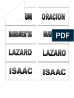 Oracion, Mandamientos,Lazaro,Isaac.