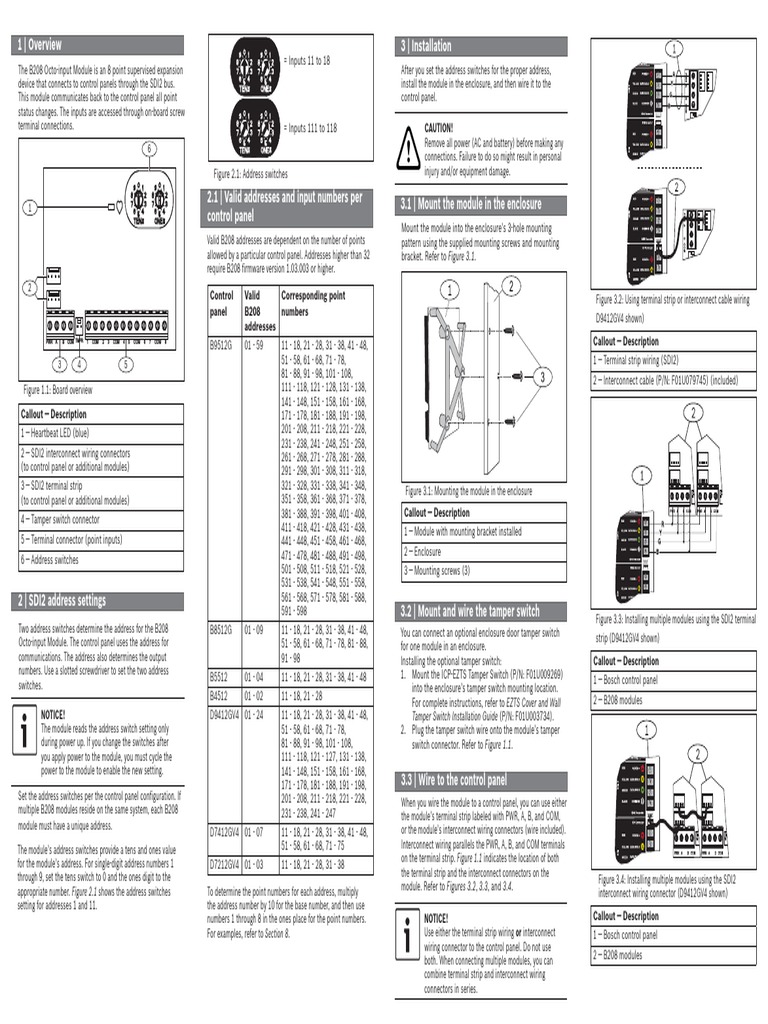 B208 Installation Manual EnUS 4674575627 | PDF | Security Alarm ...