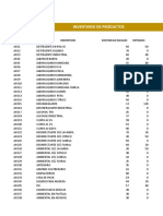 Creacion de Inventario y Control de Stock