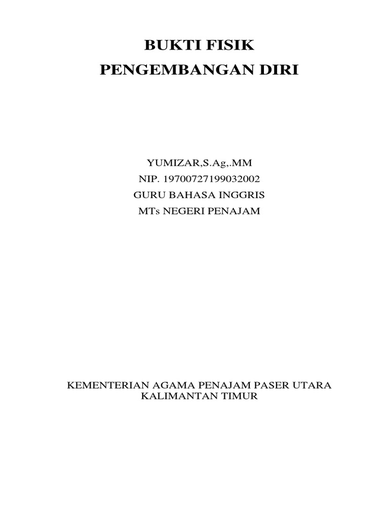 Laporan Pengembangan Diri Guru Inggris | PDF | Karier & Perkembangan
